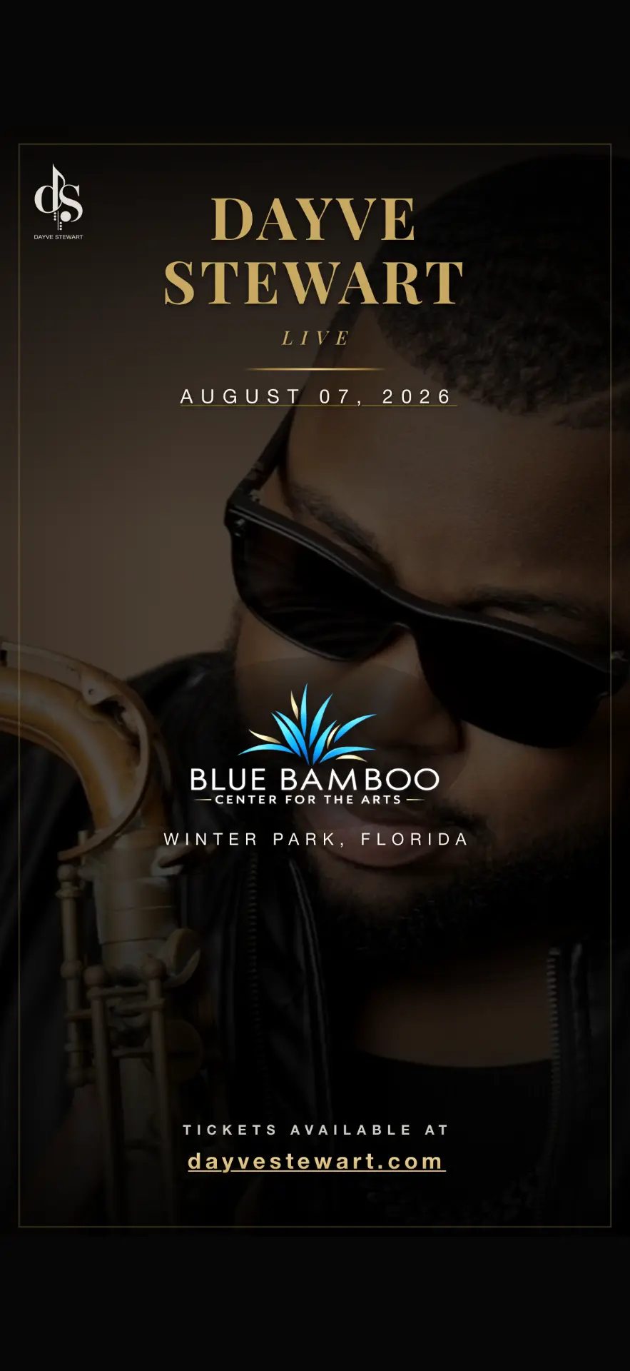 Dayve Stewart Live at Blue Bamboo Center for the Arts, August 7, 2026